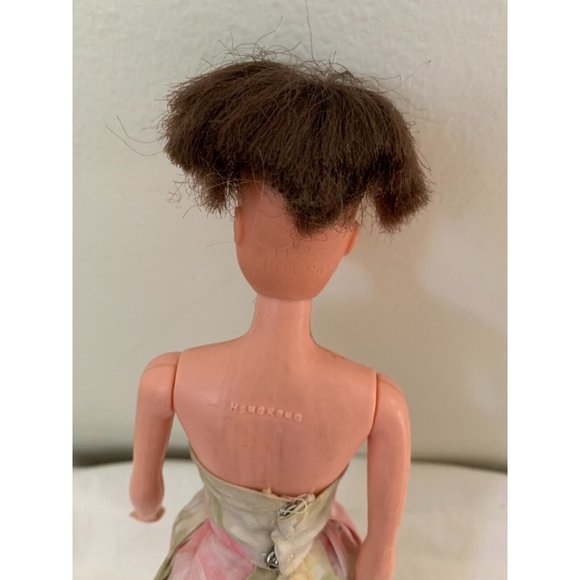 Vintage Barbie Clone Doll Hillman Brown Hair Blue Eyes Made in Hong Kong - Picture 5 of 6